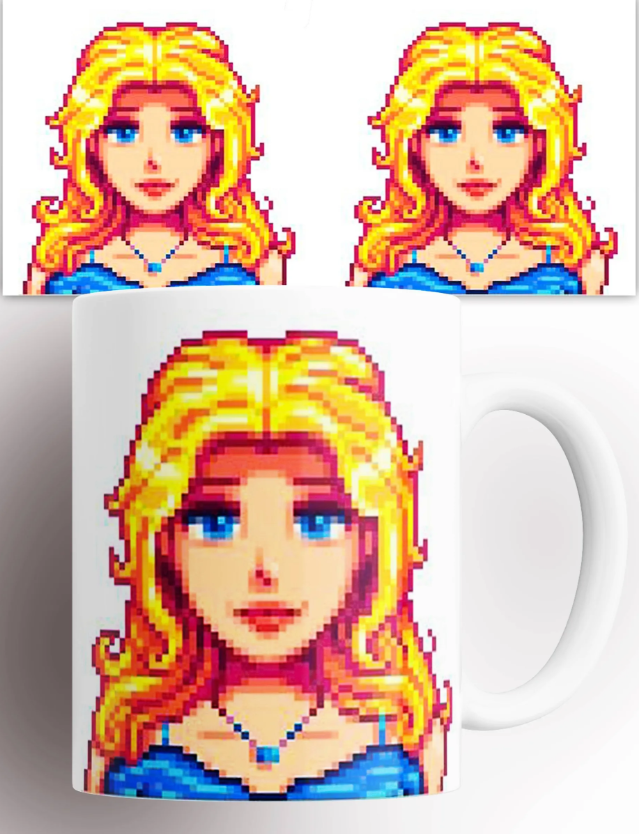 Anime Merchandise Mugs - Kubek ceramiczny Stardew Valley z portretem